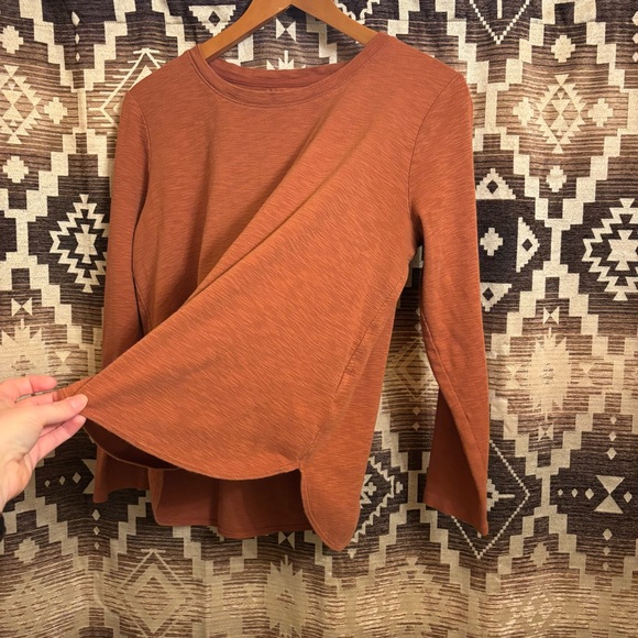 Kirkland Burnt Orange Women’s Long Sleeve Shirt, Size Large, 100% Cotton - Picture 5 of 11